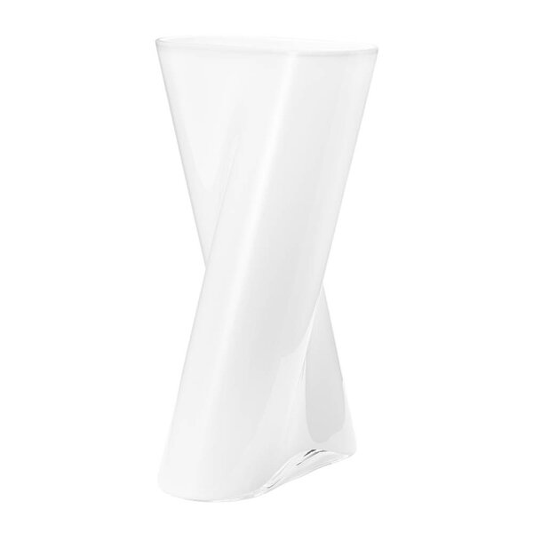 Georg Jensen Lituus vase stor 31,8 cm hvit/klar