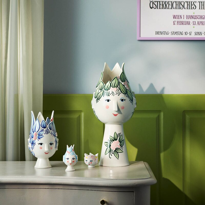 Bjørn Wiinblad Titania vase 25 cm blå