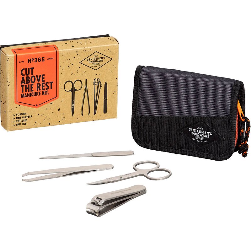 Gentlemen-s Hardware Manikyrsett med etui svart