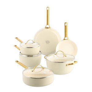 GreenPan Padova Reserve keramisk grytesett 10 deler Cream White