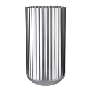 Lyngby Porcelæn Vase 20,5 cm rustfritt stål
