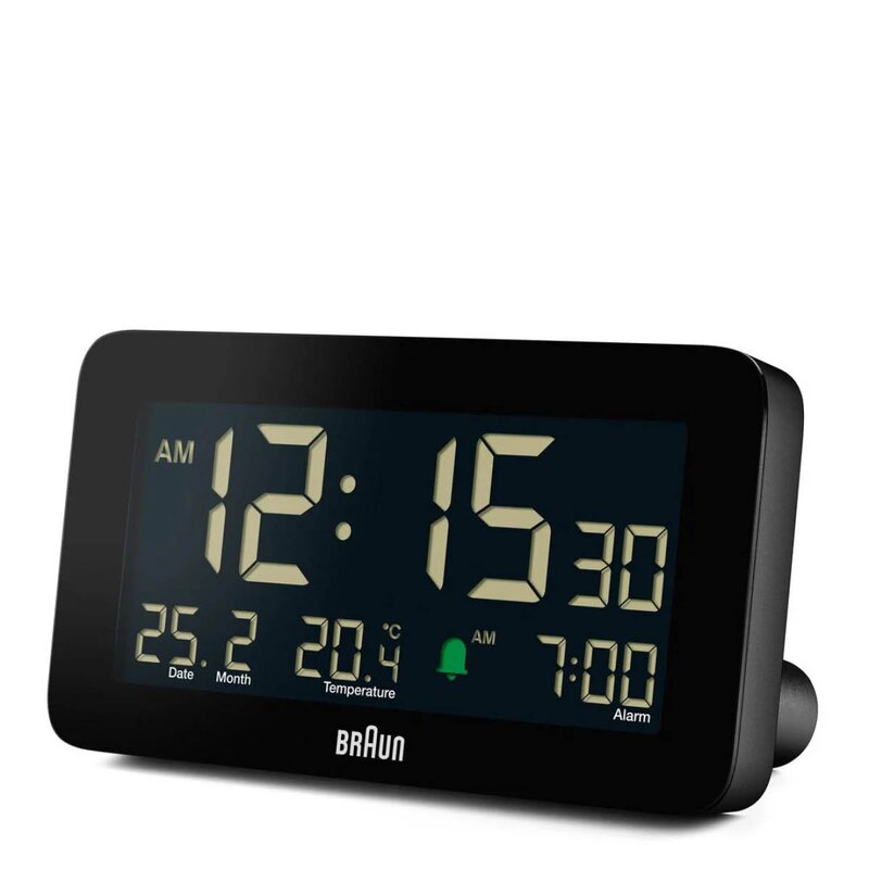 Braun Vekkerklokke digital 13,5 cm svart