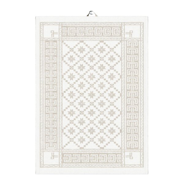 Ekelund Åttebladrose håndkle 50x70 cm beige
