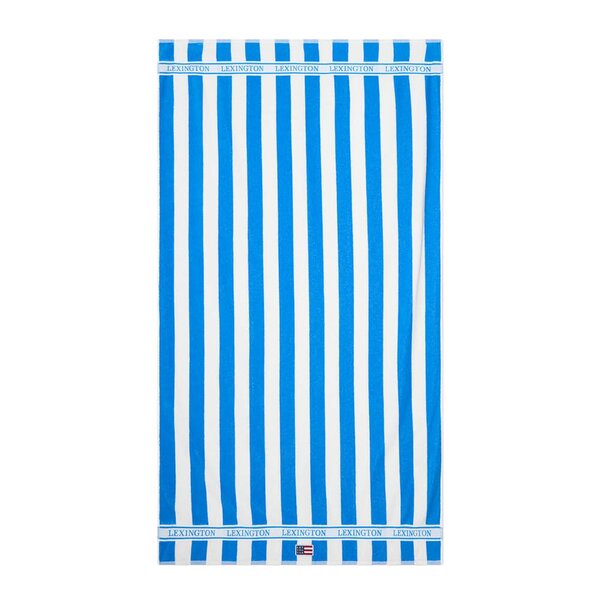 Lexington Strandhåndkle 180x100 cm frotté blå/hvit