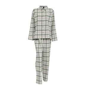 Høie Gabriel flanell pyjamas dame str XL dempet grønn