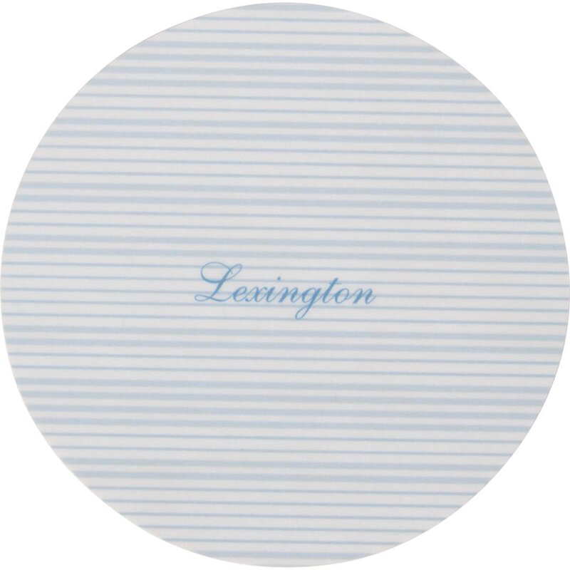 Lexington Glassunderlag dobbelsidig 9 cm 4 stk hvit/blå