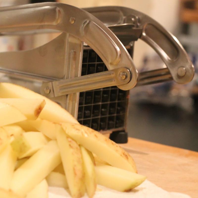MasterClass Pommes frites-skjærer 26 cm rustfri sølv