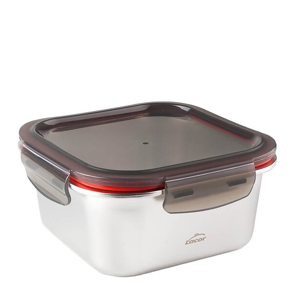 Lacor Matboks i stål med tett lokk 1,5L 18,5x18,5x8,6 cm