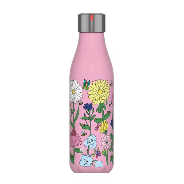 Les Artistes - Rosa Sløyfe termoflaske 0,5L Anette Moi store blomster rosa