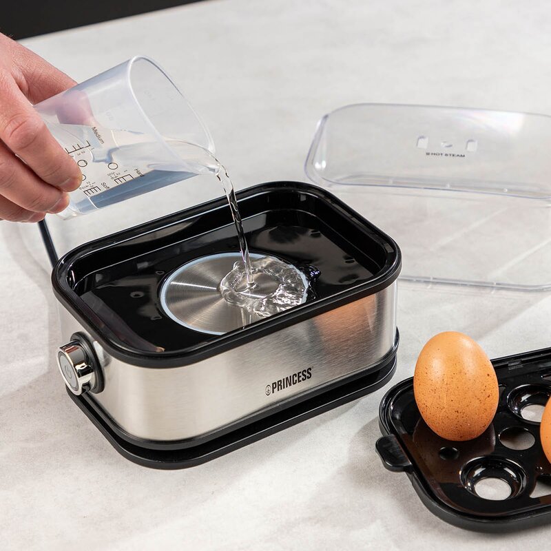 PRINCESS Eggekoker 6 egg 400W rustfritt stål
