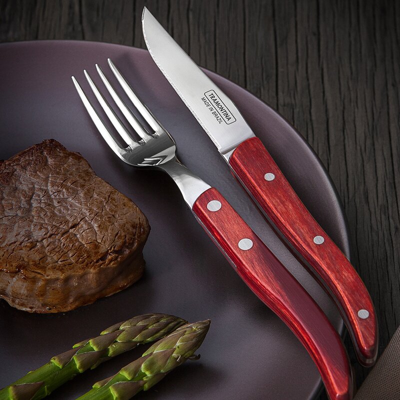 Tramontina Churrasco bestikksett 4 deler natur