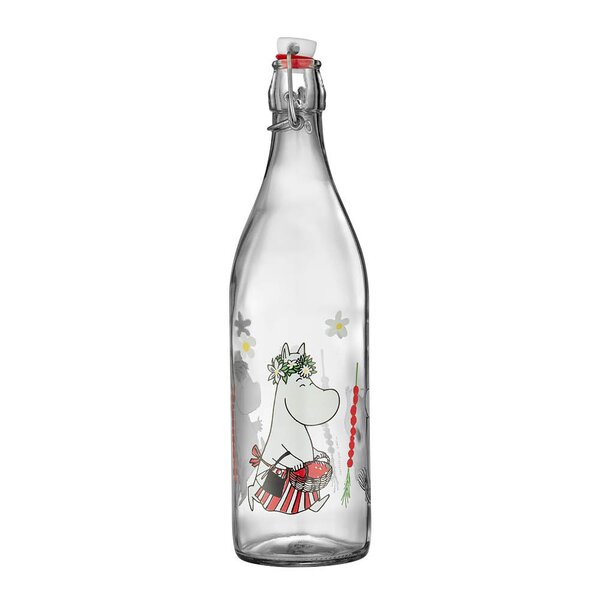Muurla Mummi glassflaske Markjordbær 1L