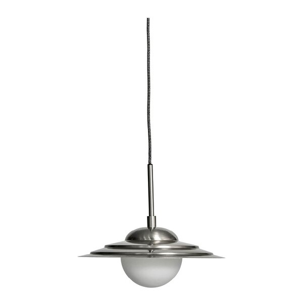 House Doctor Taklampe Coin 30,5x35 cm børstet sølvfinish/matt hvit