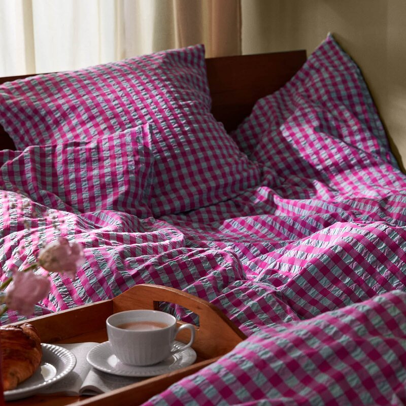 Juna Bæk&Bølge sengetøy 140x220 cm fuchsia/mint