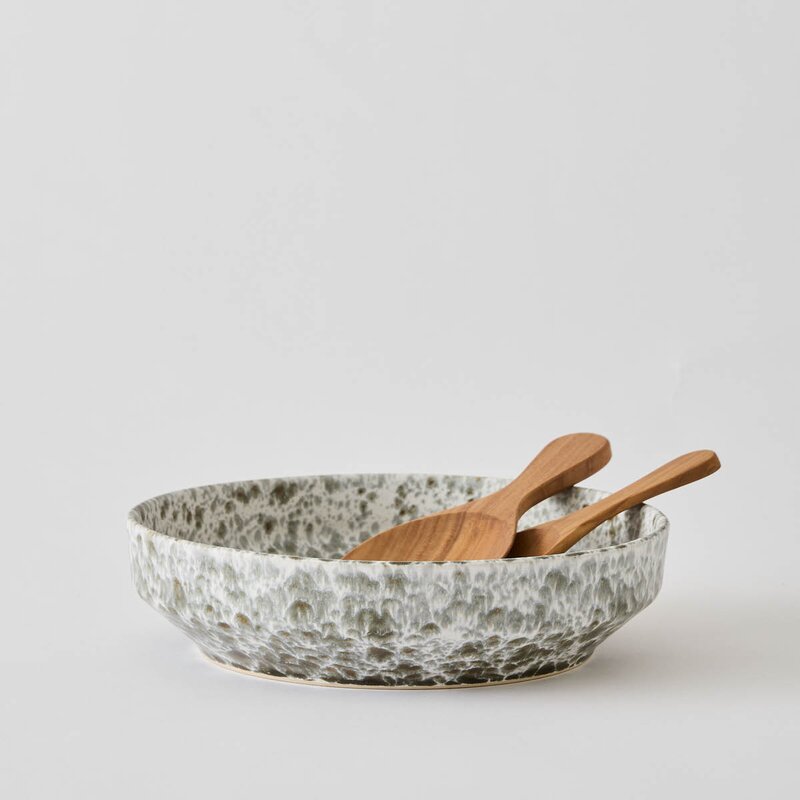 Tell Me More Teak salatbestikk korte 2 deler 17 cm tre