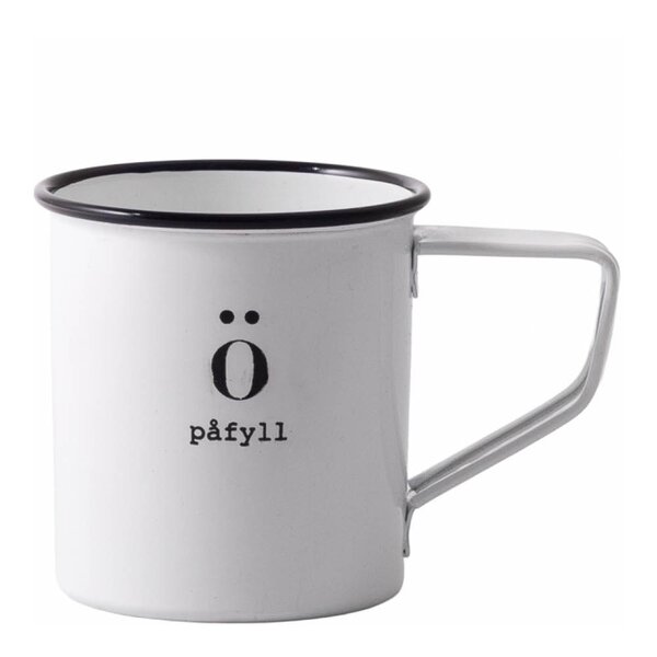 Sögne Home Emalje kopp mini Påfyll 12 cl hvit