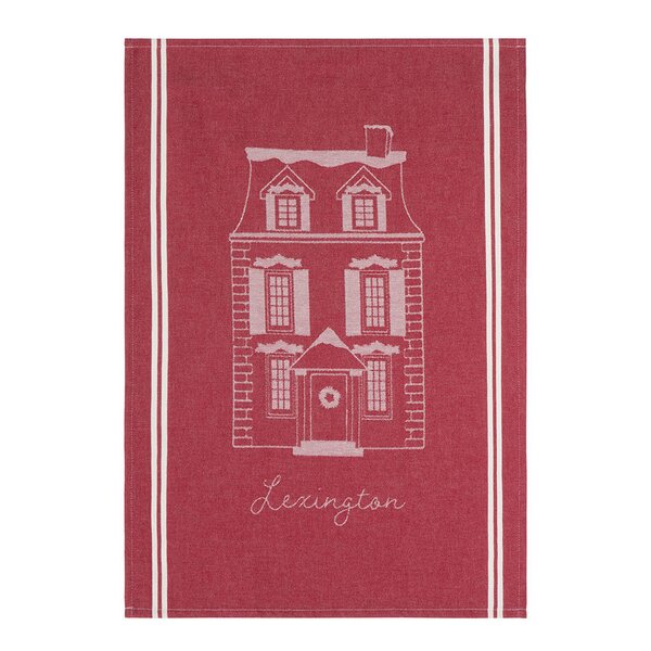 Lexington Original kjøkkenhåndkle House jacquard 50x70 cm rød/hvit