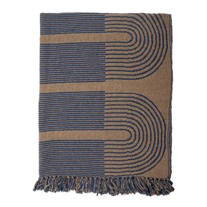 Bloomingville Pledd Tiffanie 160x130 cm blå