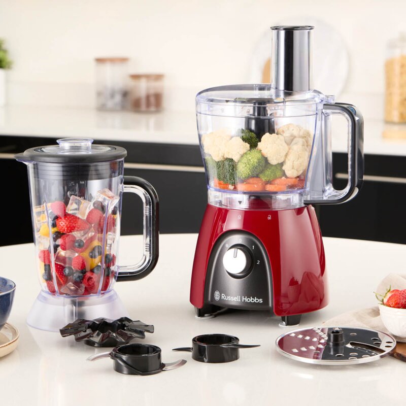 RUSSELL HOBBS Desire foodprosessor 27110-56 2,3L 600W rød/svart