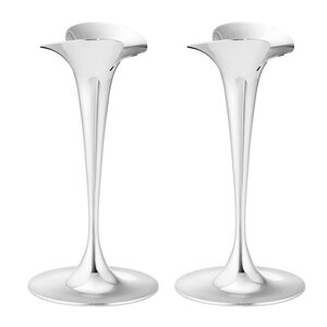 Georg Jensen Bloom lysestake 20 cm 2 stk stål