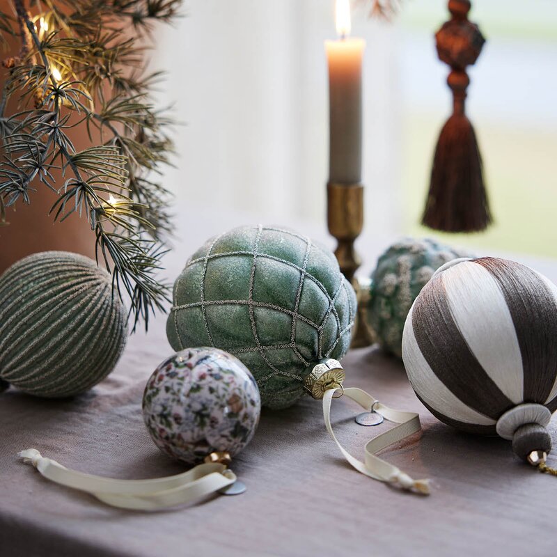 Lene Bjerre Herle juledekorasjon 6 cm råhvit