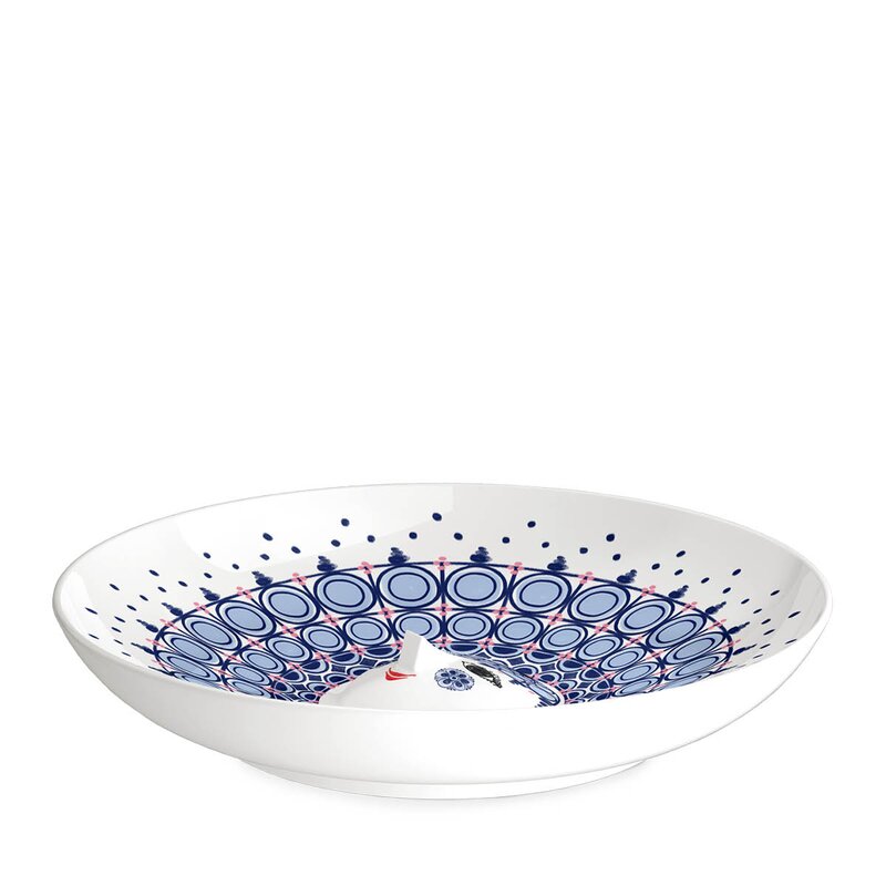 Bjørn Wiinblad Olga fat 33 cm blå