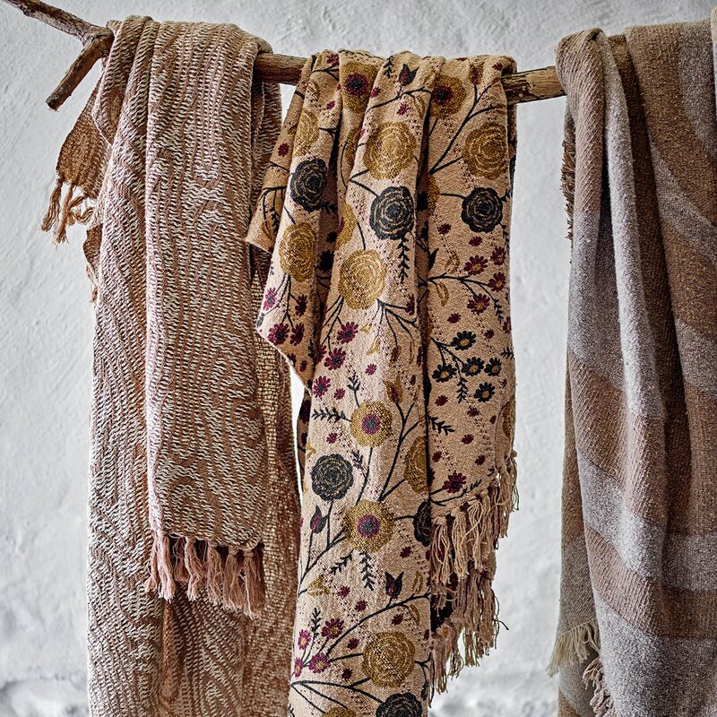 Bloomingville Pledd Okapi 160x130 cm brun