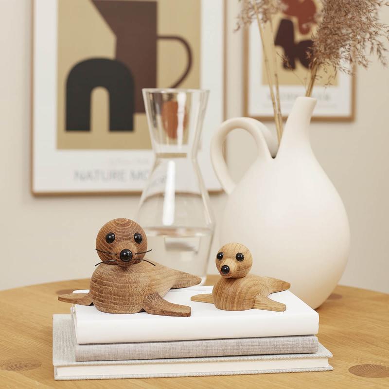 Spring Copenhagen Baby Seal figur i tre H6 cm