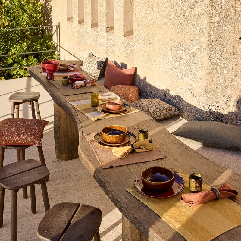 Haomy California bordbrikke 35x45 cm tabac