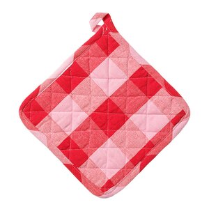 Midnatt Paola grytelapp 20x20 cm rød/rosa
