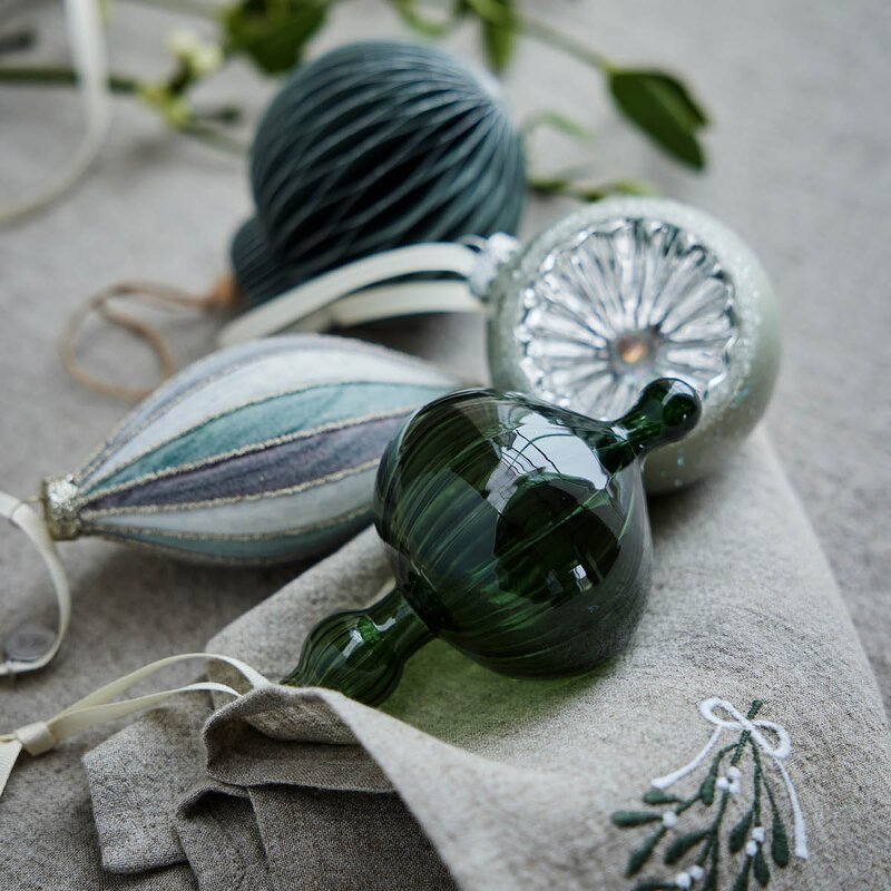 Lene Bjerre Glosille ornament 14,5 cm grønn