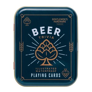 Gentlemen-s Hardware Kortstokk vannfast med etui Øl svart