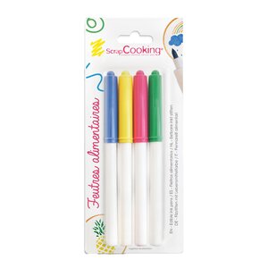 ScrapCooking Fargepenn 4 stk multi