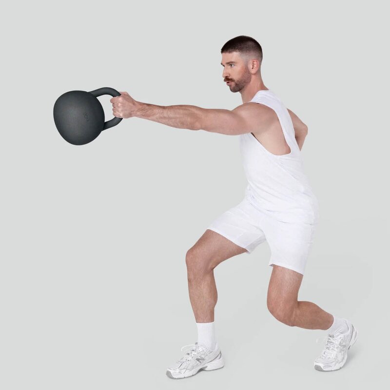 Bala Kettlebell 4,54 kg kullgrå