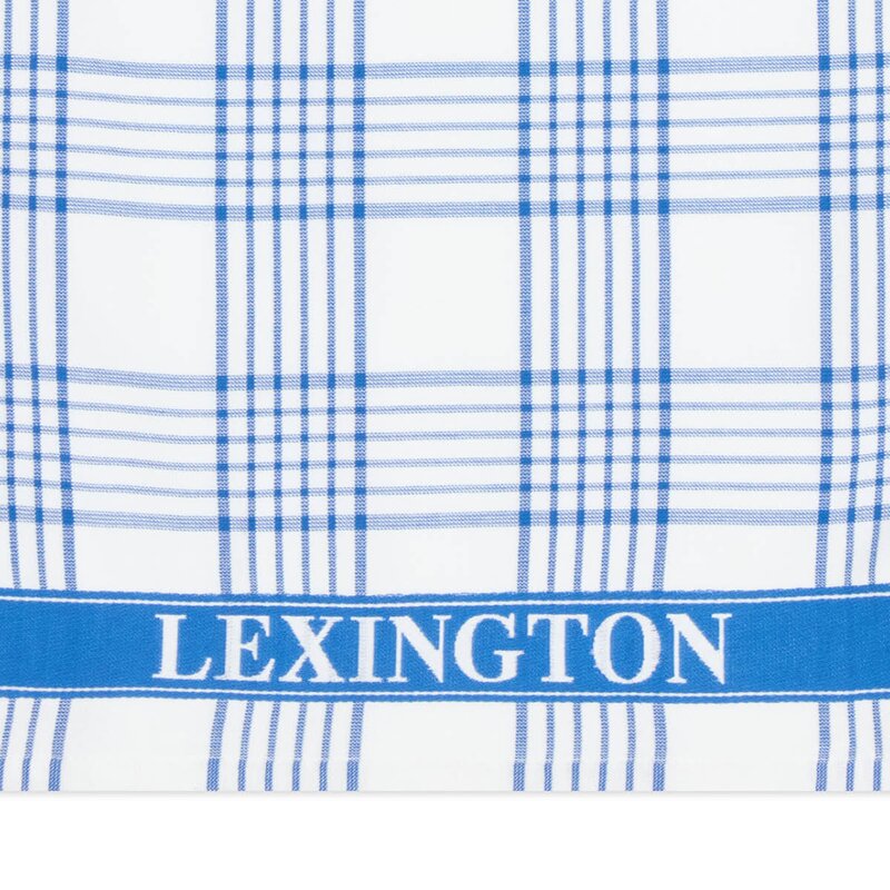 Lexington Kjøkkenhåndkle 70x50 cm frotté rutete hvit/blå
