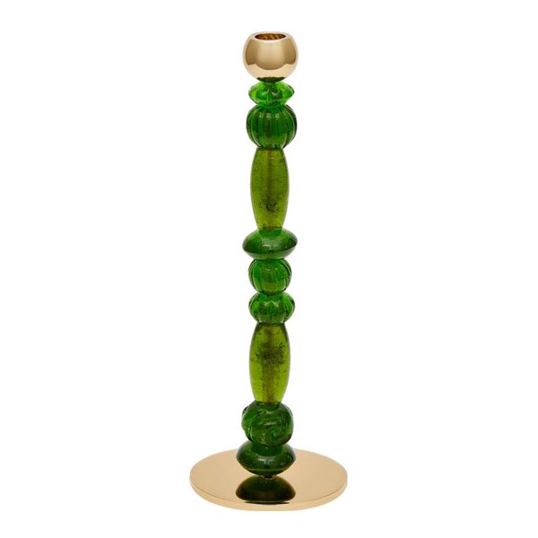 Pols Potten - Beads lysestake S 34 cm m&oslash;rk gr&oslash;nn