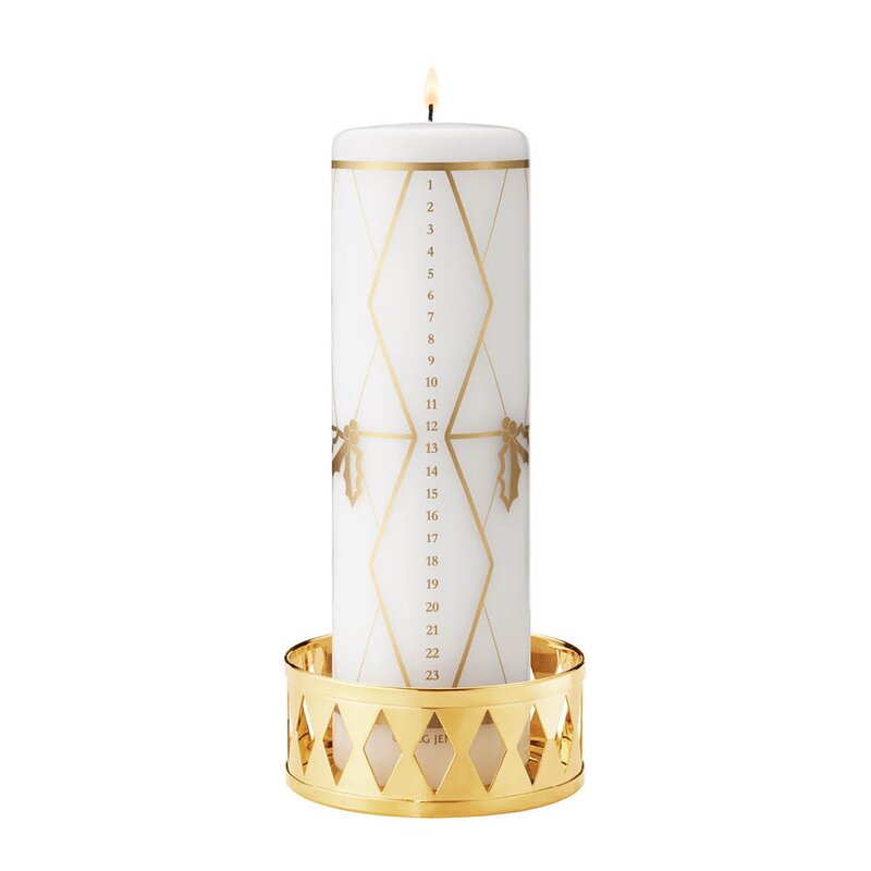 Georg Jensen 2026 lysestake til kubbelys 3,7 cm gull