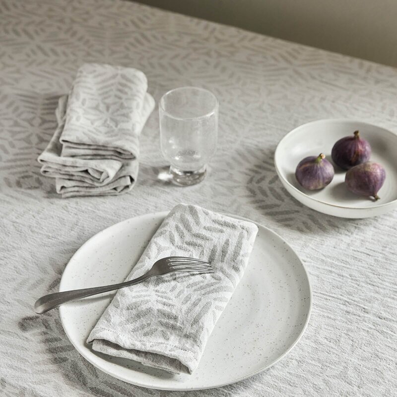 House Doctor Clip serviett 40x40 cm 4 stk hvit/grå