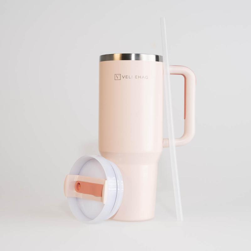 Velbehag The Tumbler med sugerør1,2 L shattered dreams champagne