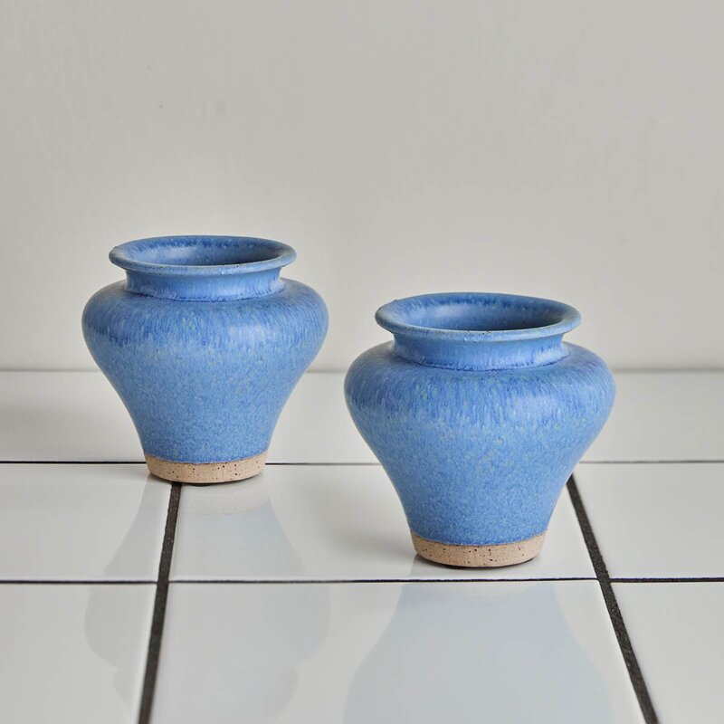 House Doctor Kolo vase 8,5x9,5 cm 2 stk blå