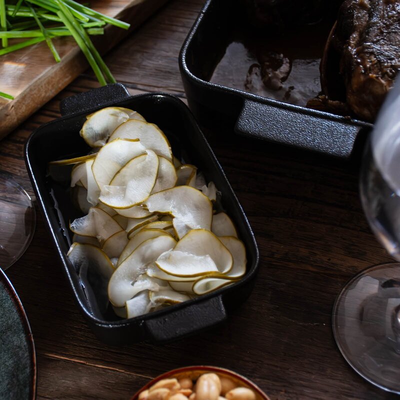 Satake Ildfast form porselen 19x11 cm 2-pack svart