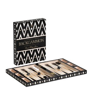 Printworks Lakkert backgammon svart