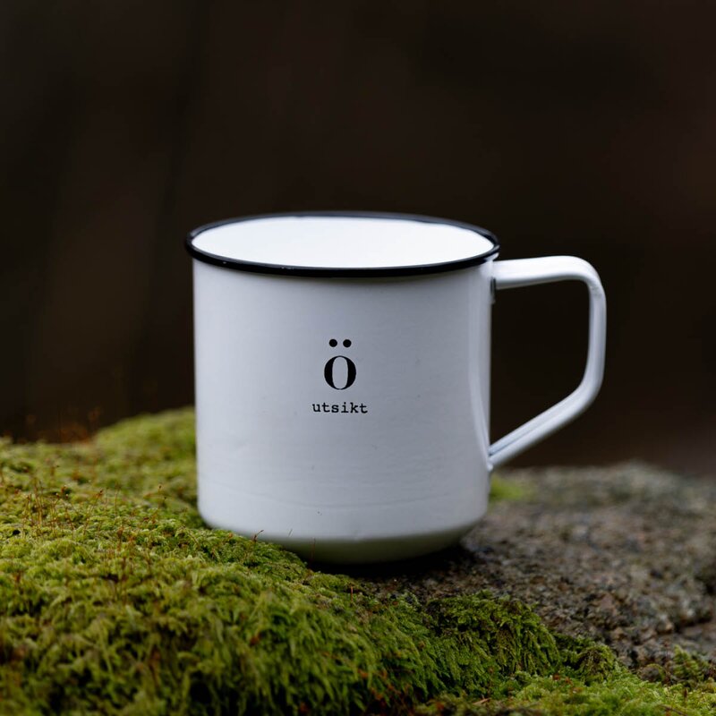 Sögne Home Emalje kopp Utsikt 35 cl hvit