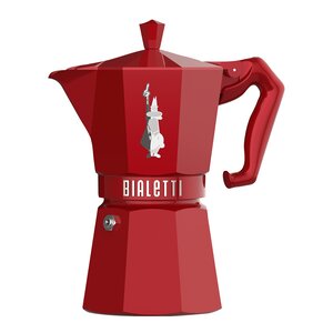 Bialetti Exclusive espressokanne 6 kopper 25 cl rød