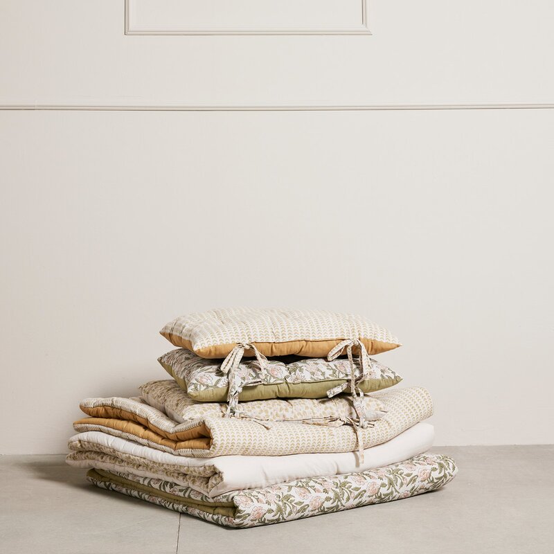 Lene Bjerre Ivy sittepute/madrass 180x70 cm støvet grønn