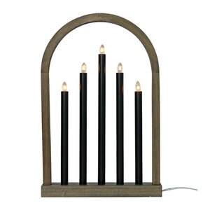 Aneta Lighting Oslo adventsstake 49 cm gråbeis/svart