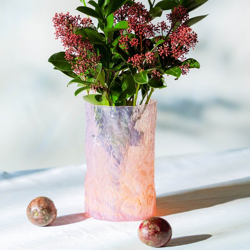 Magnor Bark vase 19 cm rosa