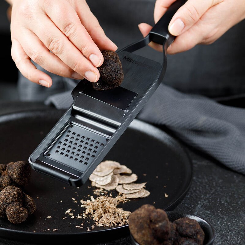 Microplane Black Sheep 2-i-1 trøffelverktøy svart