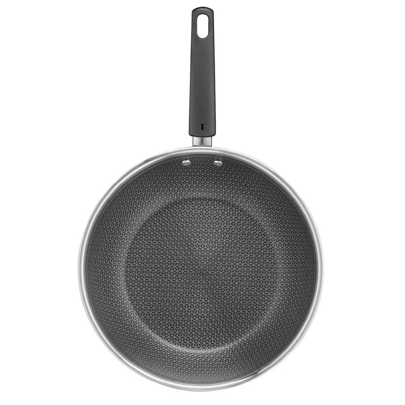 Tefal Emotion Plus Power SS Mesh wokpanne med lokk 28 cm