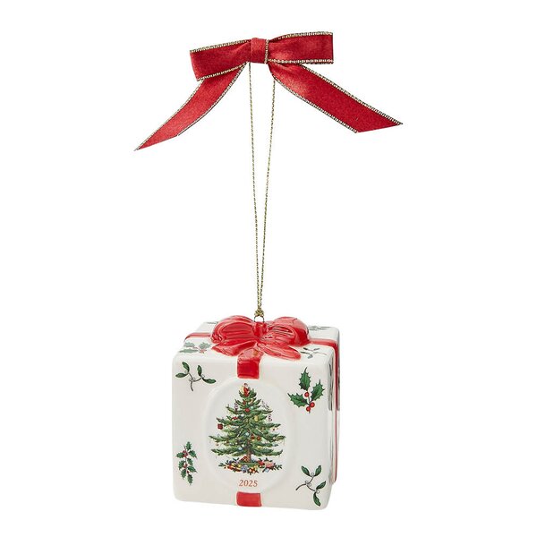 Spode Christmas Tree juletrepynt julegave 6,9x6,5 cm